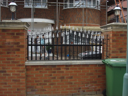 We make iron railings for walls and finish with decorative paintwork